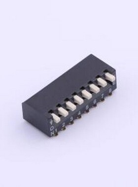 DSPV08LSGET 拨码开关 2.54mm 8位贴片琴键式拨码开关 SMD-16P,9x