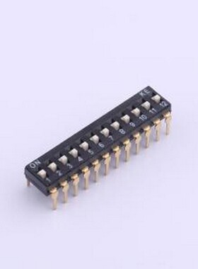 DSIC12LHGET 拨码开关 2.54mm 12位插件高柄拨码开关 -