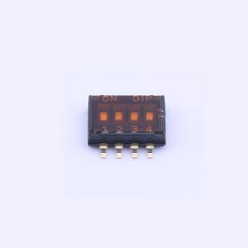 DHN-04F-T-V-T/R 拨码开关 DHN-04F-T-V-T/R SMD-8P,4.5x6.3mm
