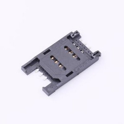 ZX-SIM-482.5J SIM卡连接器 翻盖式 MiniSIM卡 卡座 SMD