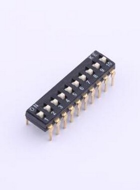 DSIC10LHGET 拨码开关 2.54mm 10位插件高柄拨码开关 -