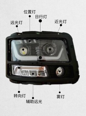 德龙F2000 F3000 新M3000大灯总成改装LED双透镜前照灯货车配件