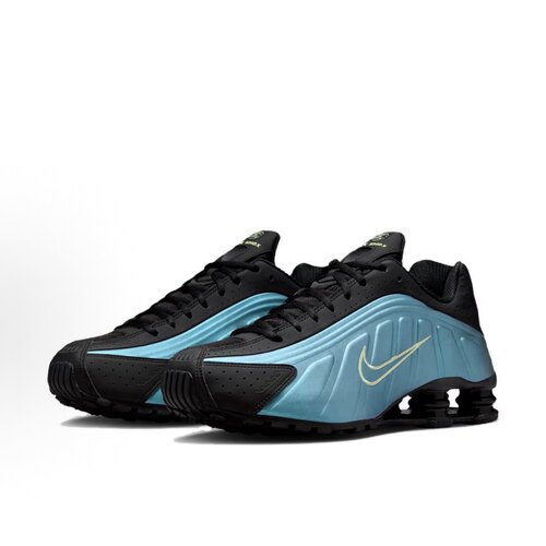 Nike Shox R4 舒适贴合跑步鞋 男款 黑蓝IF4849-500