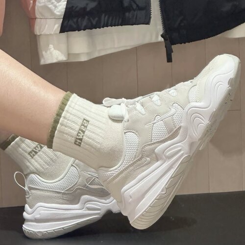 Nike Tech Hera 防滑减震 低帮 儿童休闲鞋 女款 白灰DR9761-100