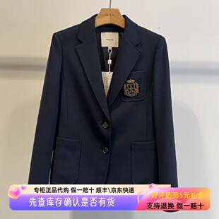 哈吉斯Hazzys可脱卸胸针单西女2025年秋新款 外套ASUSJ0CCJ01 西装