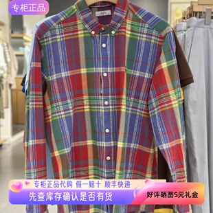 哈吉斯hazzys专柜正品2025夏新款格子衬衫男衬衣上衣ASCZK1CBK38