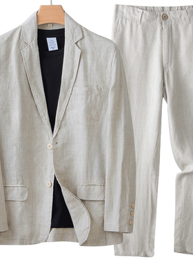 商务休闲宽松春夏季日常西服套装