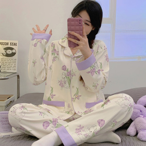 十月结晶哺乳睡衣夏季月子服薄款纯棉产妇孕妇睡衣春秋怀孕期套装