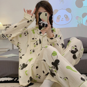 十月结晶纱布月子服纯棉a类夏季薄款产后产妇哺乳孕妇睡衣春秋装