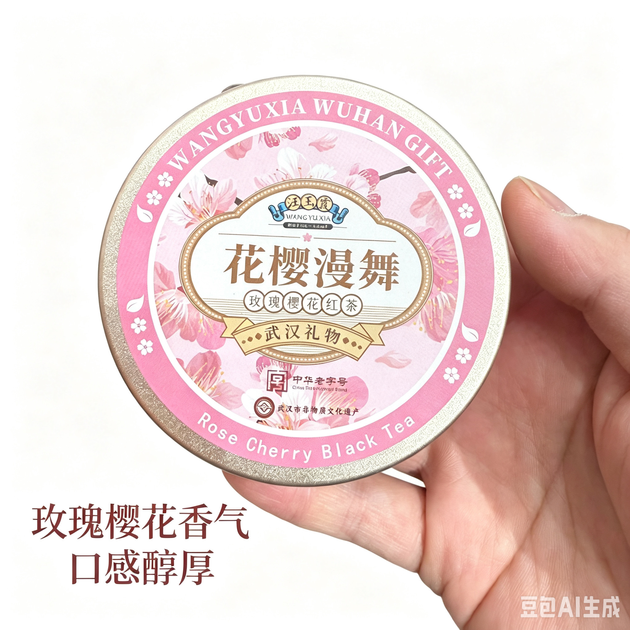 门店新品汪汪霞玫瑰樱花红茶30克罐装古法手工艺下午茶浓郁无添加