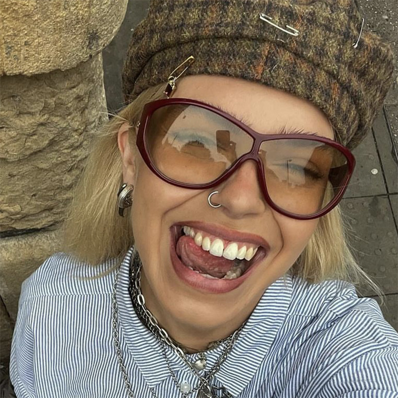 欧美跨境大框Y2K蛤蟆镜女时尚骑行防风墨镜太阳眼镜sunglasses