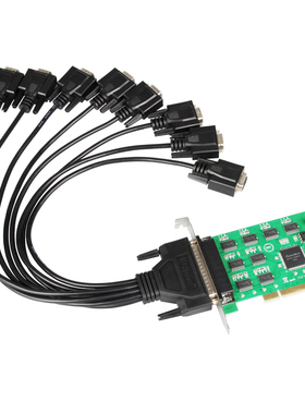 乐扩 PCI转9针8口RS232COM串口卡送8串口排线SystemBase 1058芯片