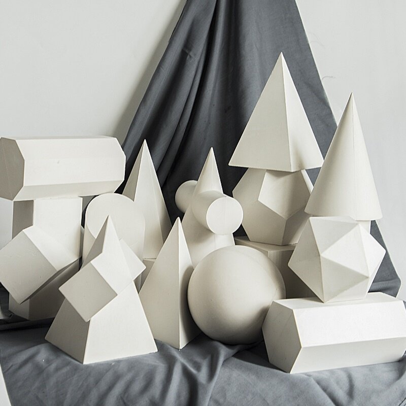 石膏几何体静物初学儿童雕像画画正方体立方体艺术写生训练模具简