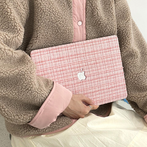 2026款草席纹粉白MacBook保护壳
