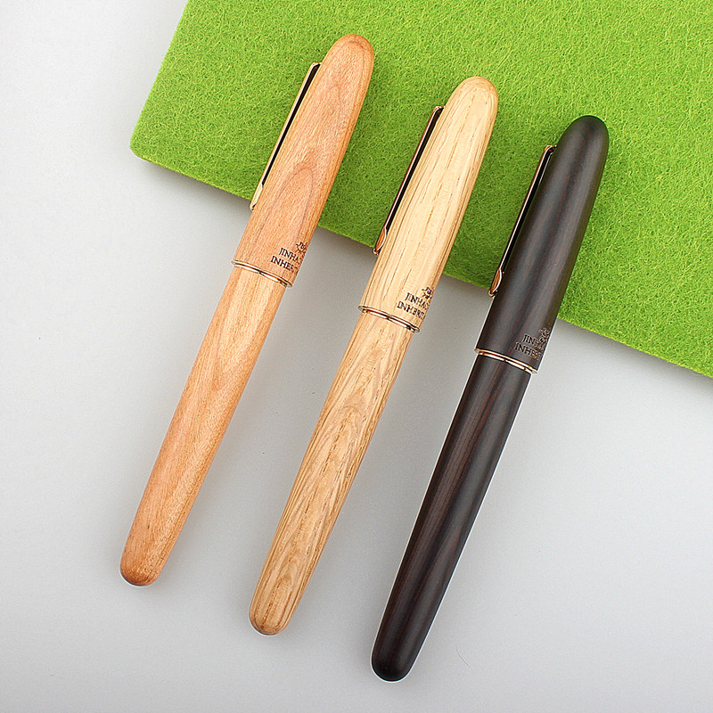 金豪9036木杆复古商务书法钢笔