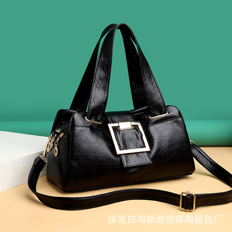 包包女新款欧美潮流大容量单肩包软皮质感多用女包时尚手提斜挎包