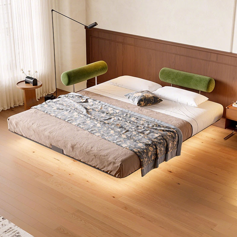 悬浮床铁艺现代简约双人主卧