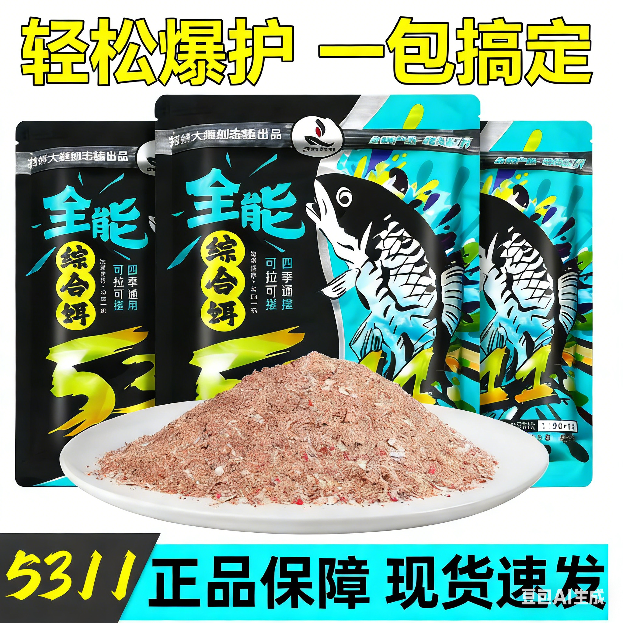 刘志强5311饵料全能综合饵全水域四季通用钓鲫鲤青草鳊鱼一包搞定,户外/登山/野营/旅行用品,台钓饵,淘宝优惠券,粉丝福利购,淘宝优惠卷
