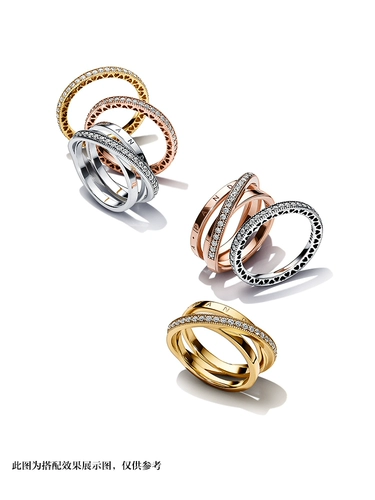 Pandora, дизайнерское золотое кольцо, розовое золото, подарок на день рождения