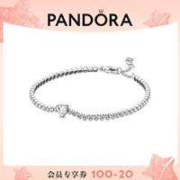 Pandora, теннисный браслет в форме сердца, подарок на день рождения