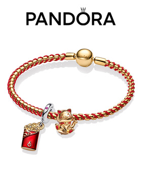 [新品]Pandora潘多拉暴富招财猫手链套组红绳红包寓意招财纳福