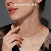 sanswood森吾 精致莫桑钻吊坠两用项链春夏锁骨链 超闪珠珠仙女链