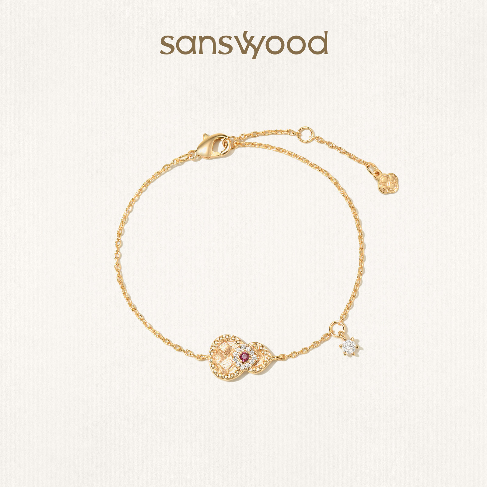 sanswood森吾《鸿福禄》编织葫芦项链女精致镶钻新中式寓意锁骨链