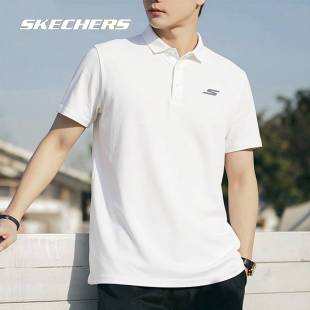 短袖 跑步运动服P226M216 T恤26夏季 透气POLO衫 0019 新款 斯凯奇男装