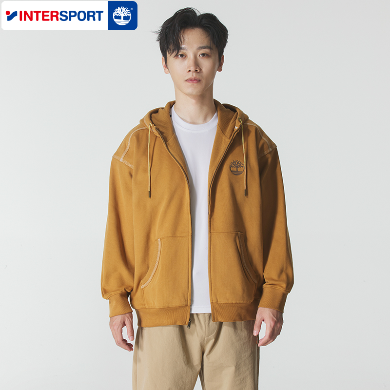 添柏岚官方拉链连帽外套男装2025冬季新款户外运动休闲夹克A6NC3