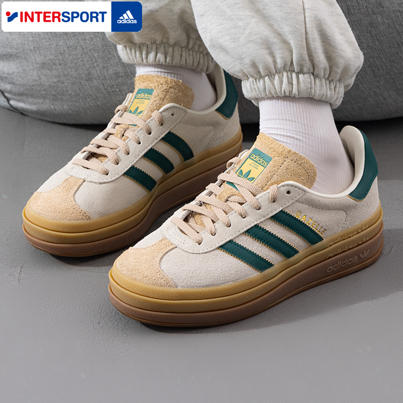 三叶草女鞋厚底T头休闲鞋