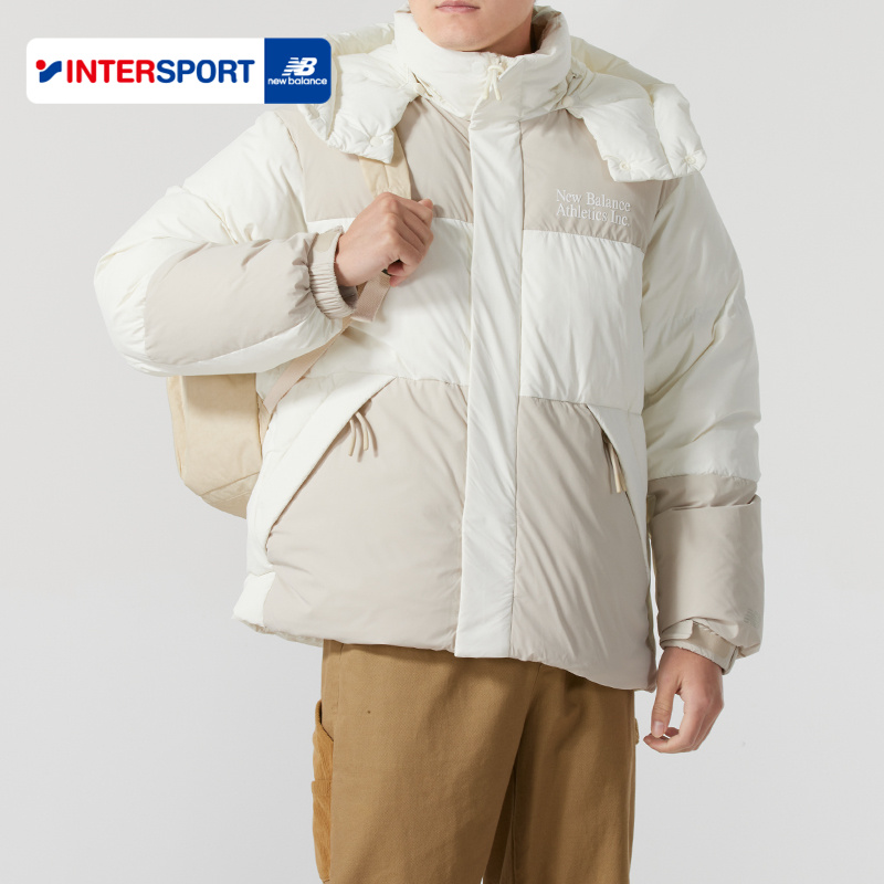 NEW BALANCE NB短款羽绒服男2025秋冬运动服户外防寒棉羽保暖外套