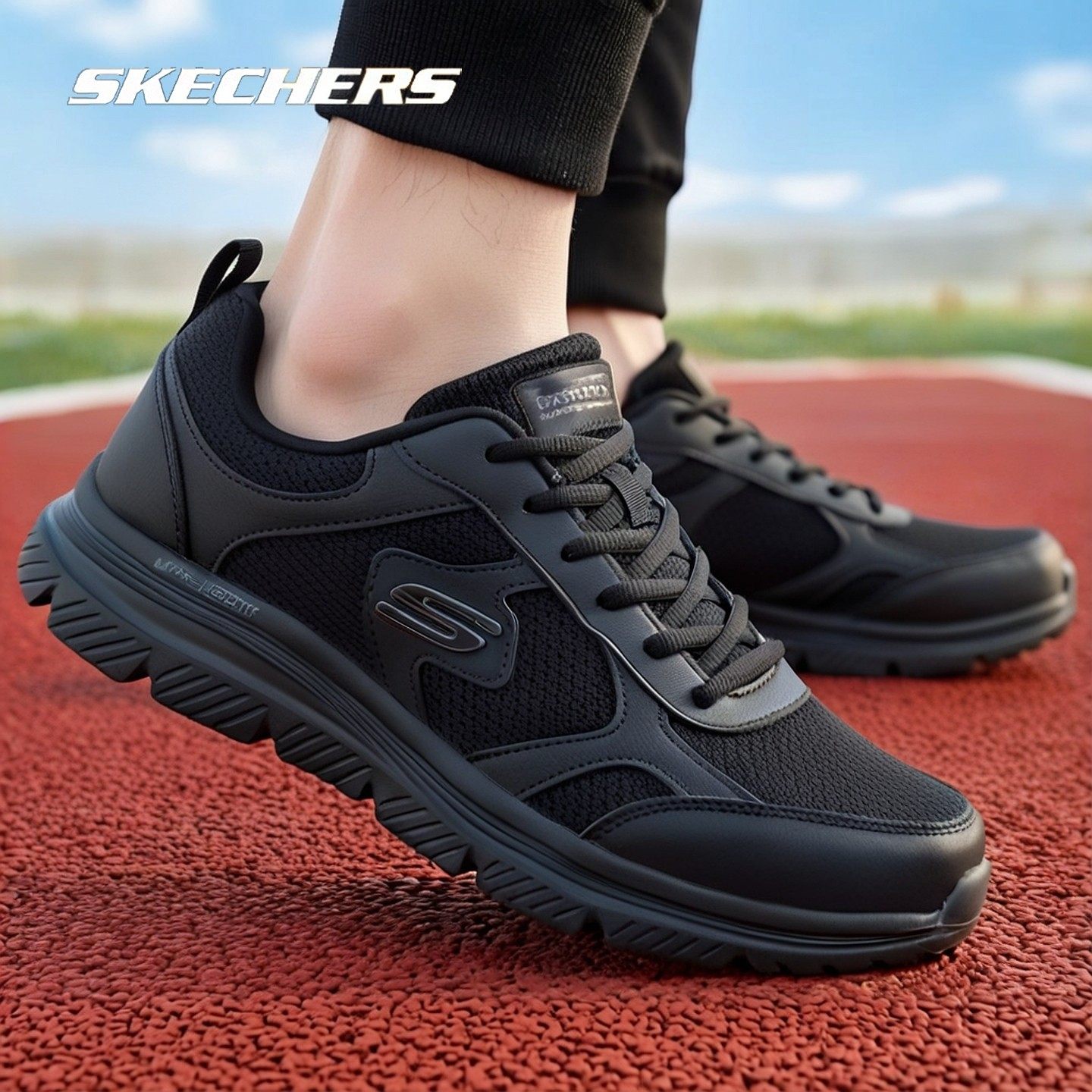 斯凯奇健步鞋男鞋冬季新款黑武士跑步鞋网面透气休闲鞋男士运动鞋,运动鞋new,运动休闲鞋,淘宝优惠券,粉丝福利购,淘宝优惠卷