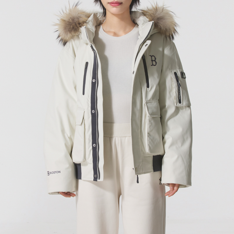 MLB官方羽绒服男女装25冬季情侣宽松面包服运动保暖外套3ADJB4156