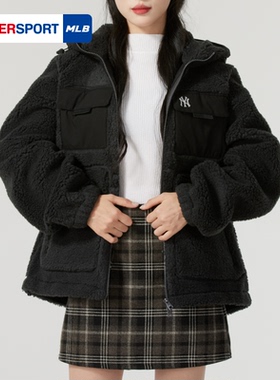 MLB官方摇粒绒运动外套男女装2025秋季新款宽松保暖夹克3AFDB0146