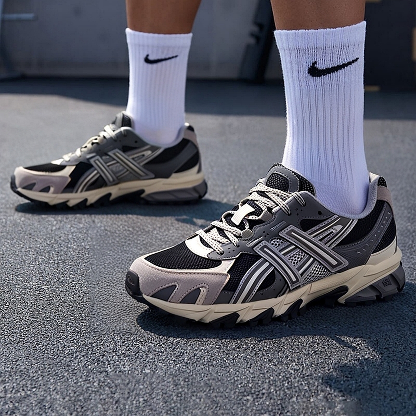 亚瑟士男鞋女鞋25冬季新款GEL-SONOMA TR 62运动鞋轻便透气休闲鞋