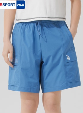 MLB官方 情侣男女短裤25秋季新款跑步训练运动裤宽松五分裤SMB03