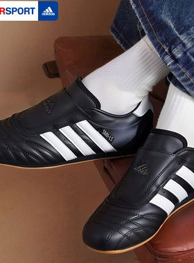 阿迪达斯三叶草女鞋休闲鞋冬季新款低帮耐磨黑色休闲运动鞋JQ4775