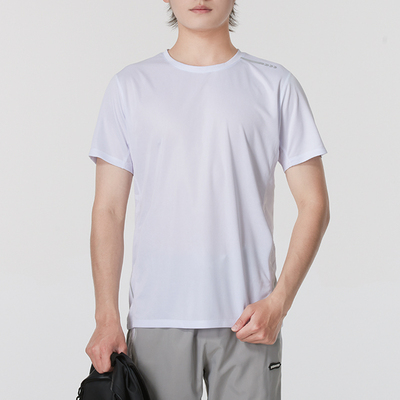 蓝步短袖男女同款2025春季新款白色半袖运动服跑步训练T恤L21382