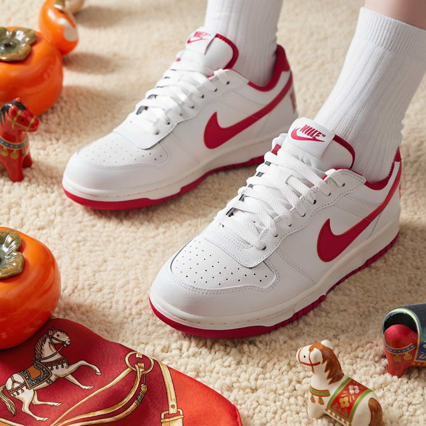 耐克官方男鞋BIG NIKE LOW红色本命年运动鞋新年板鞋休闲鞋355152,运动鞋new,运动休闲鞋,淘宝优惠券,粉丝福利购,淘宝优惠卷