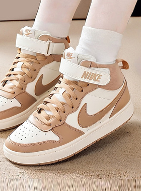 NIKE耐克官方正品COURT板鞋女鞋2025冬季款高帮休闲运动鞋CD7782
