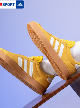 阿迪达斯网球鞋男鞋女鞋2025冬季黄色运动鞋低帮情侣休闲鞋JP8570