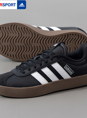 阿迪达斯黑色鞋子男鞋新款VL COURT复古德训鞋男士运动鞋休闲板鞋