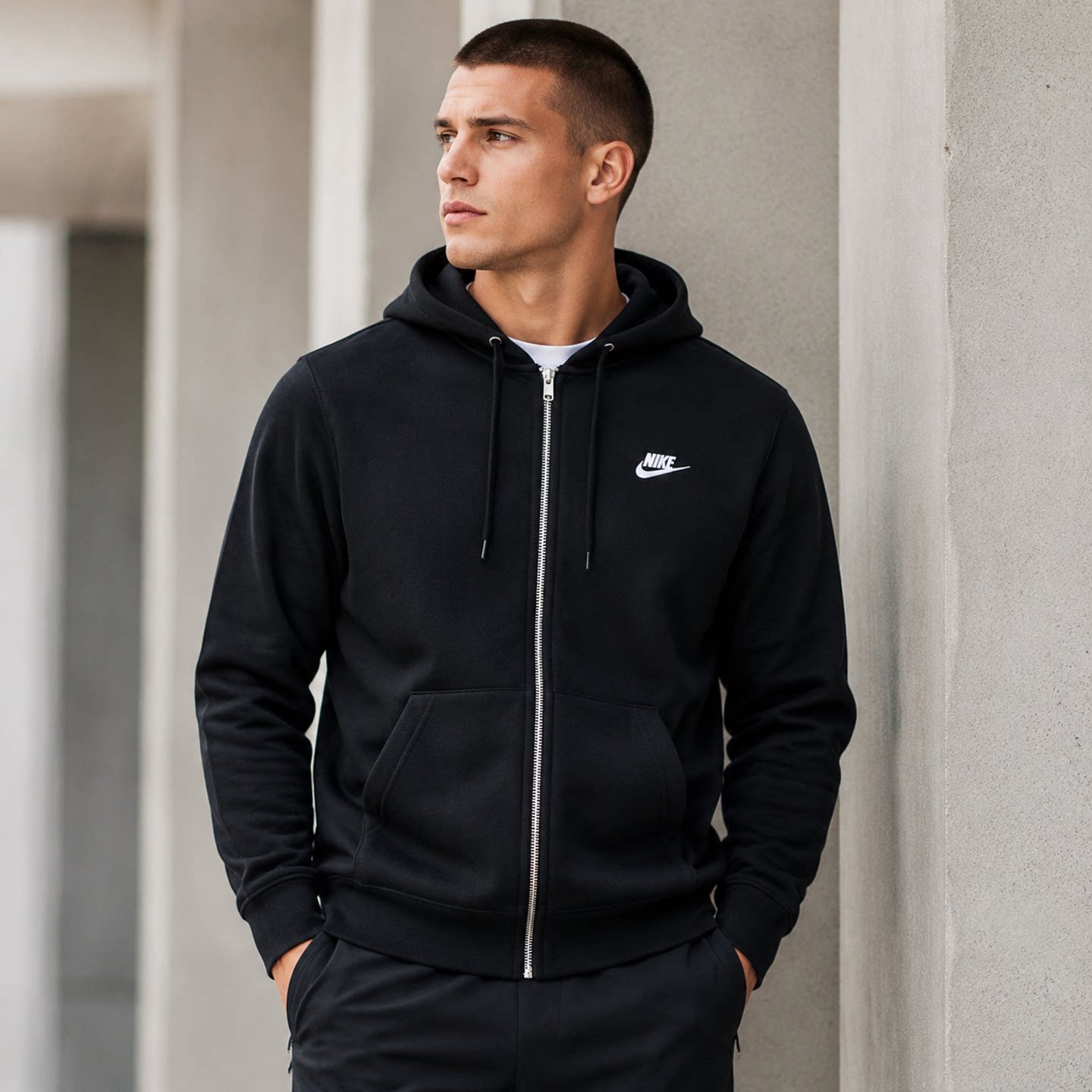 茵特丨NIKE耐克连帽外套男秋季针织开衫夹克跑步运动服上衣FN3885