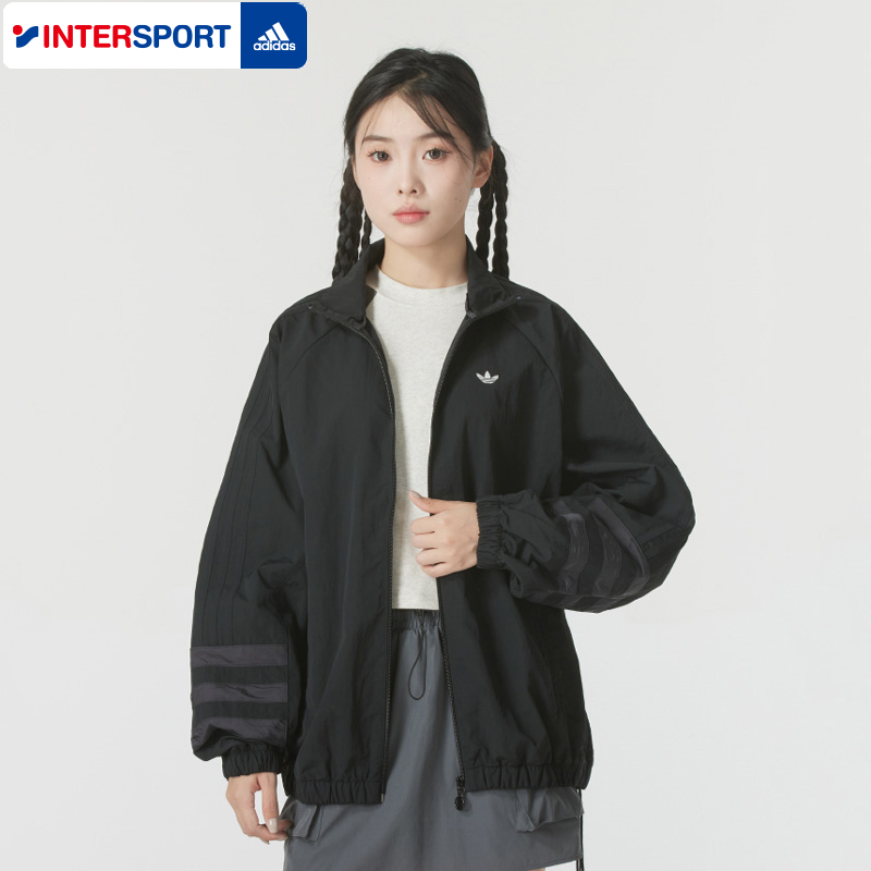 阿迪达斯三叶草立领外套女装
