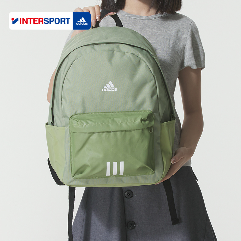阿迪达斯正品运动双肩包男女2025冬季款大容量便携绿色背包KC9894