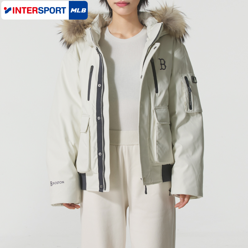 MLB官方羽绒服男女装25冬季情侣宽松面包服运动保暖外套3ADJB4156