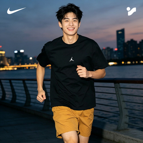 茵特丨NIKE耐克T恤男夏季款黑色透气篮球训练运动短袖半袖IB6758