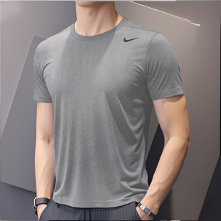 男 透气短袖 NIKE耐克速干T恤男装 官方旗舰跑步训练运动服圆领半袖