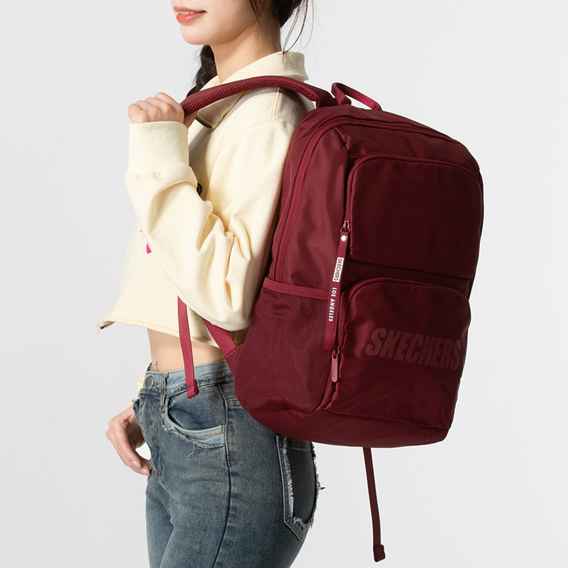 Skechers斯凯奇双肩包男女背包大容量旅游包大学生书包L320U196