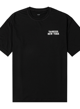 MLB纽约洋基短袖男女装2025新款跑步训练运动T恤黑色半袖3ASWB225